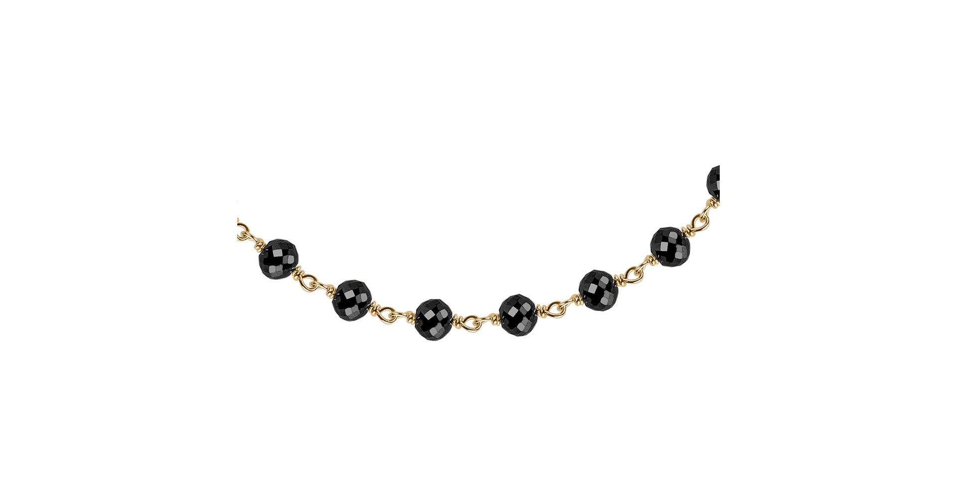 Náramek s černými diamanty Dark Melody