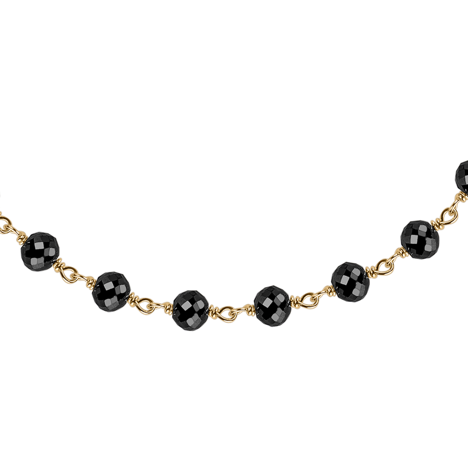 Náramek s černými diamanty Dark Melody