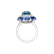Prsten se zirkonem, diamanty a safíry Blue Gentility4
