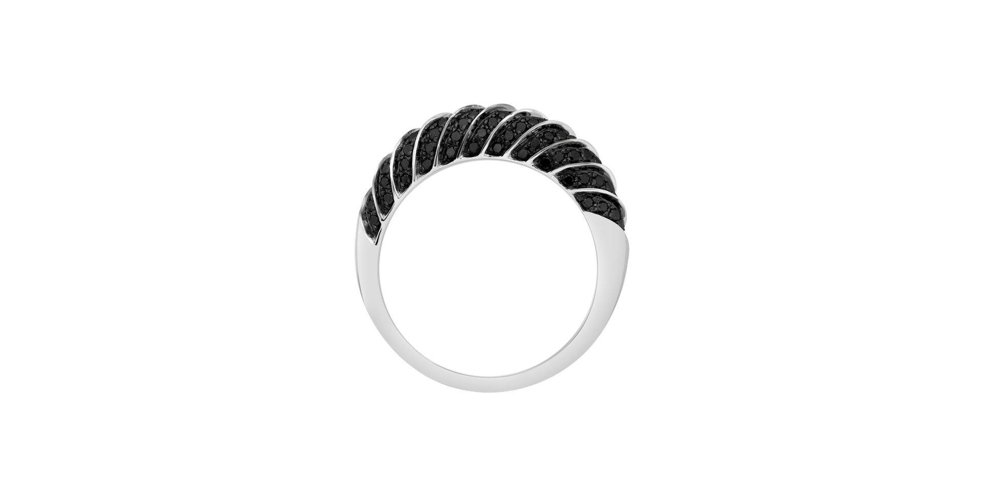 Prsten s černými diamanty Precious Touch