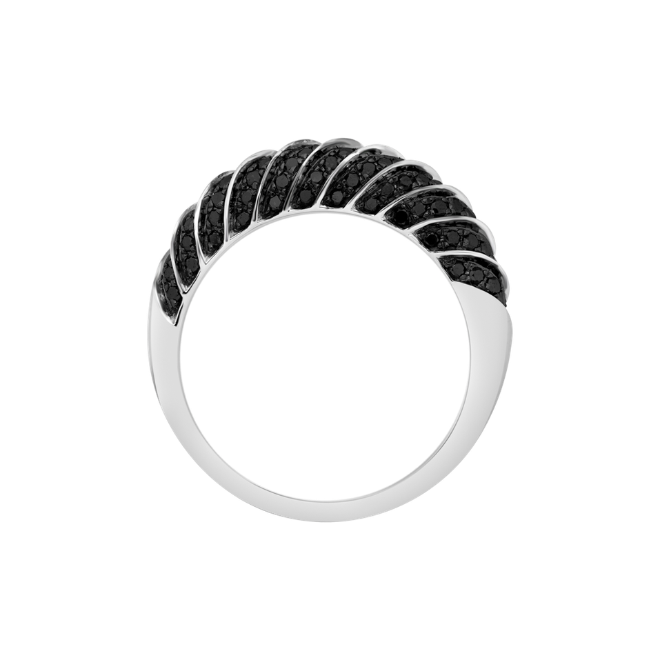 Prsten s černými diamanty Precious Touch
