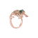 Prsten s hnědými diamanty a granáty Frog Prince4