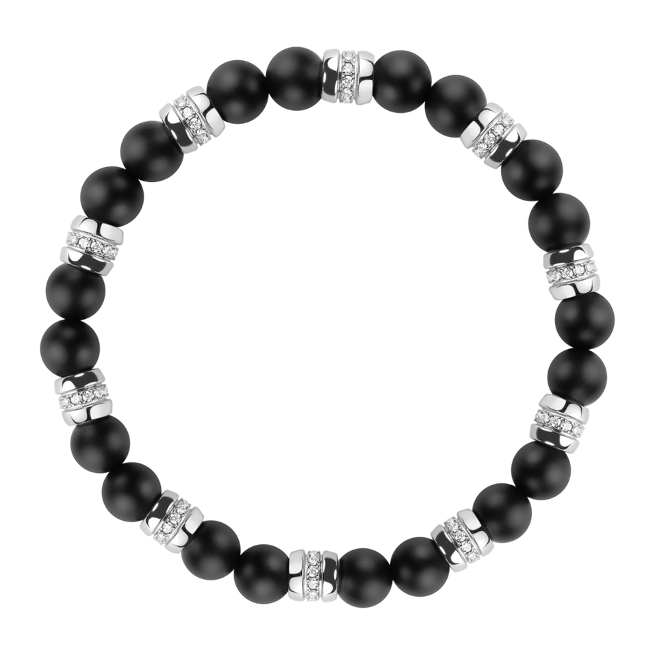 Náramek s diamanty a acháty Moonlight Jewel