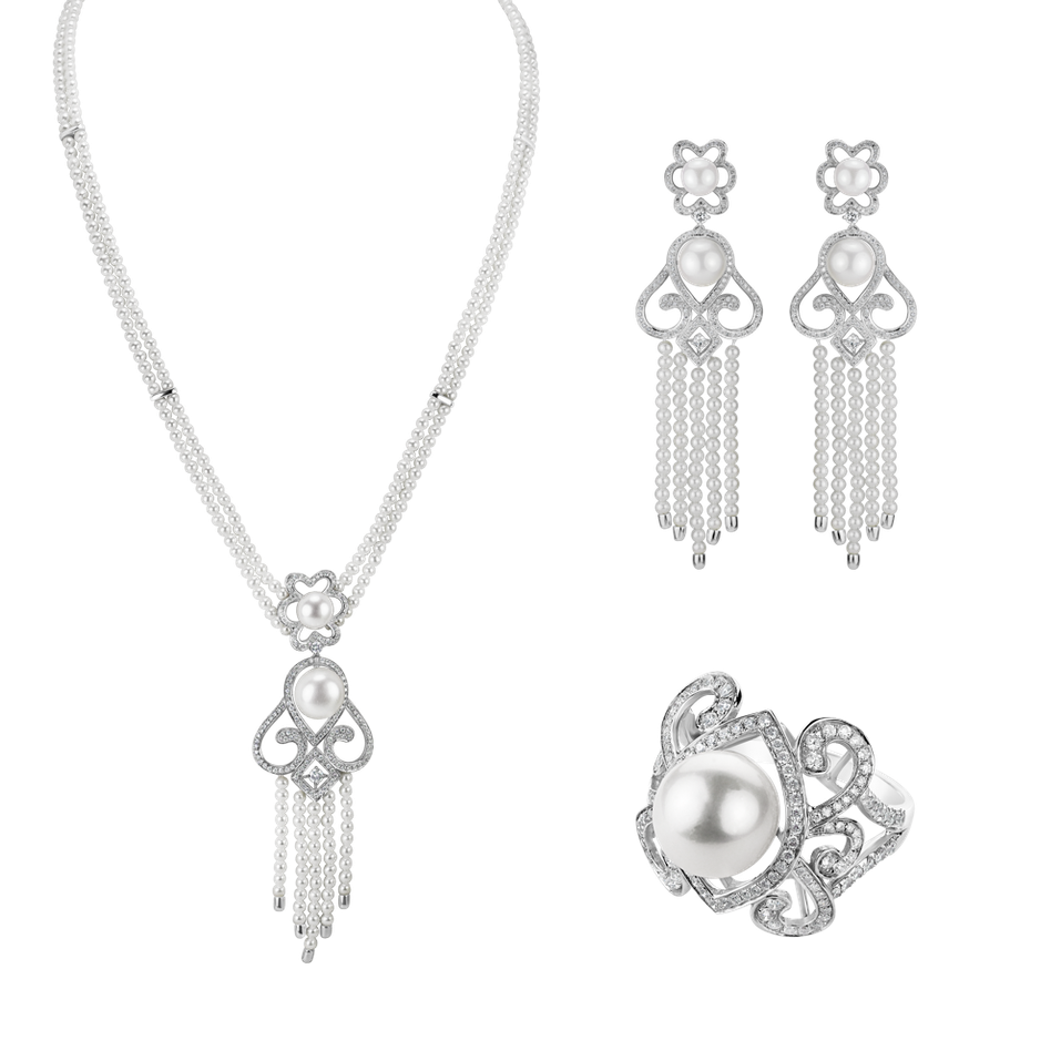 Náhrdelník s perlami a diamanty Versailles Romance