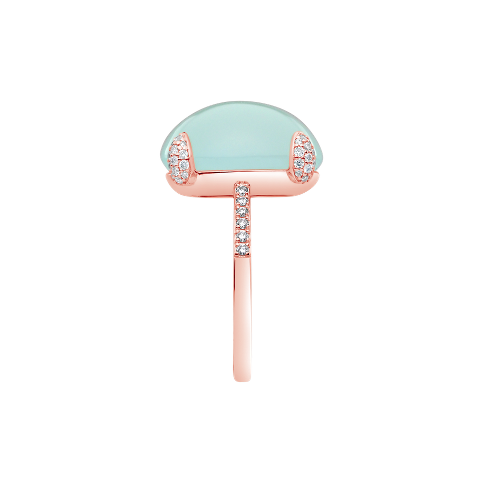 Prsten s chalcedonem a diamanty Niche