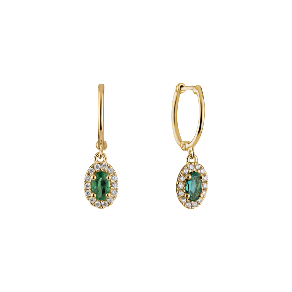 Náušnice se smaragdem a diamanty Princess Innocence