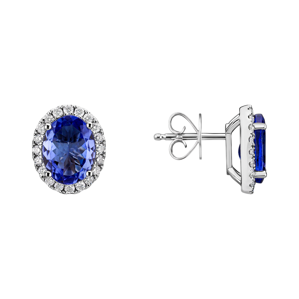 Náušnice s tanzanitem a diamanty Imperial Allegory