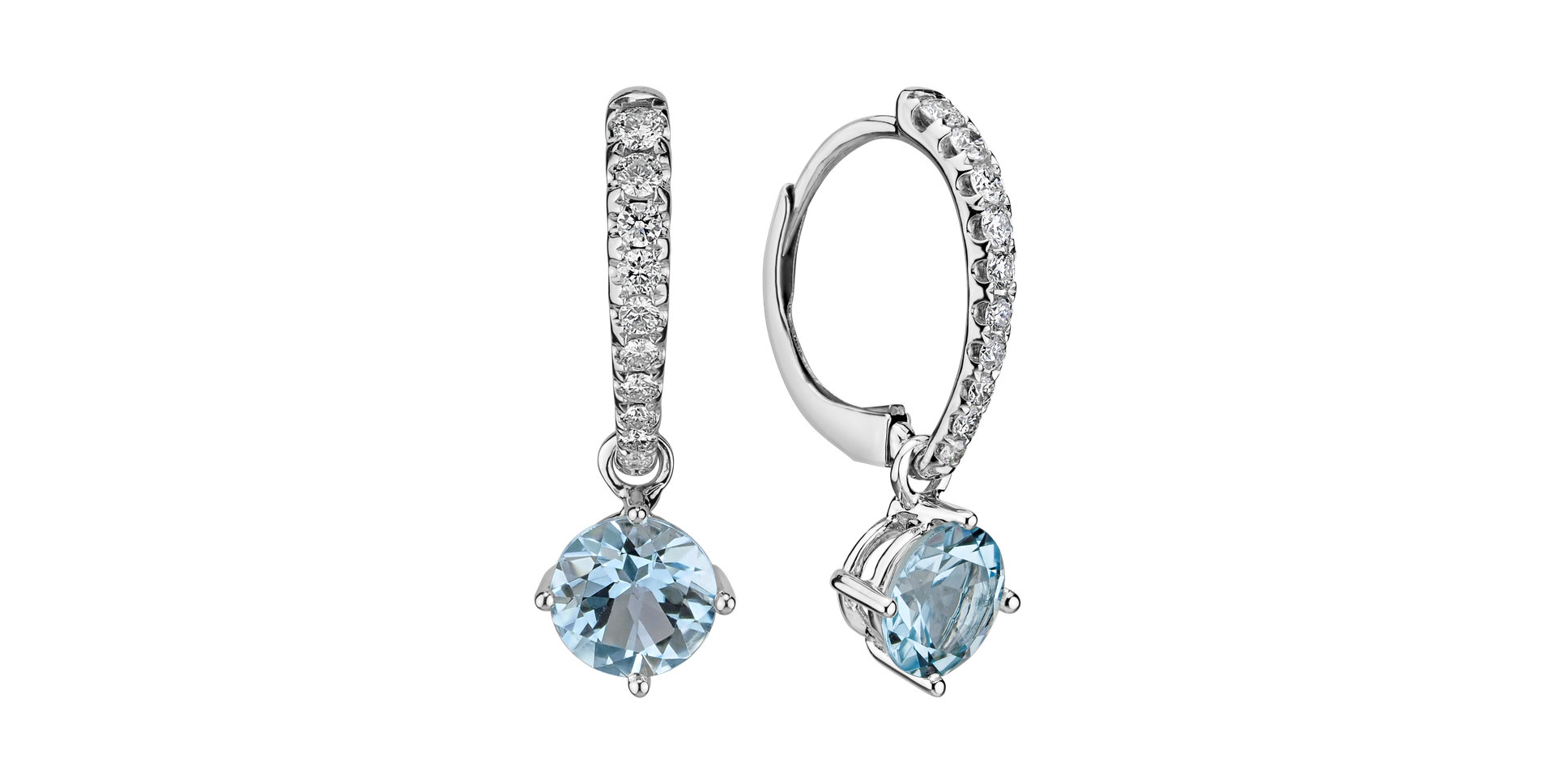 Náušnice s topazem a diamanty Queen Elena