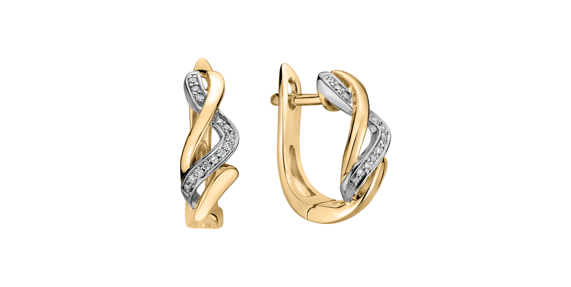 Náušnice s diamanty Joyful Ribbon