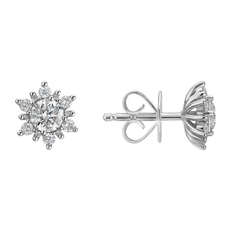 Náušnice s diamanty Snow Star
