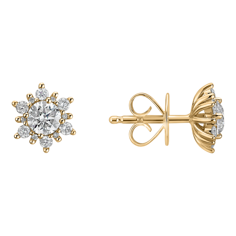 Náušnice s diamanty Snow Star