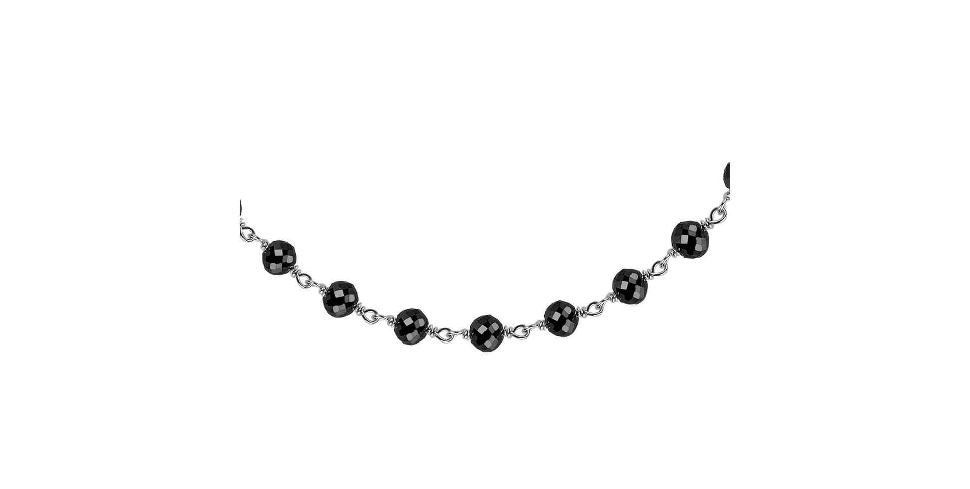 Náramek s černými diamanty Dark Melody