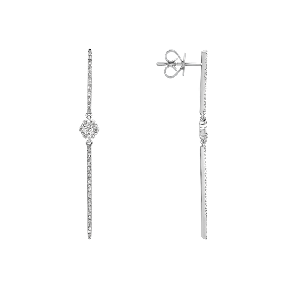 Náušnice s diamanty Diamond Waterfall