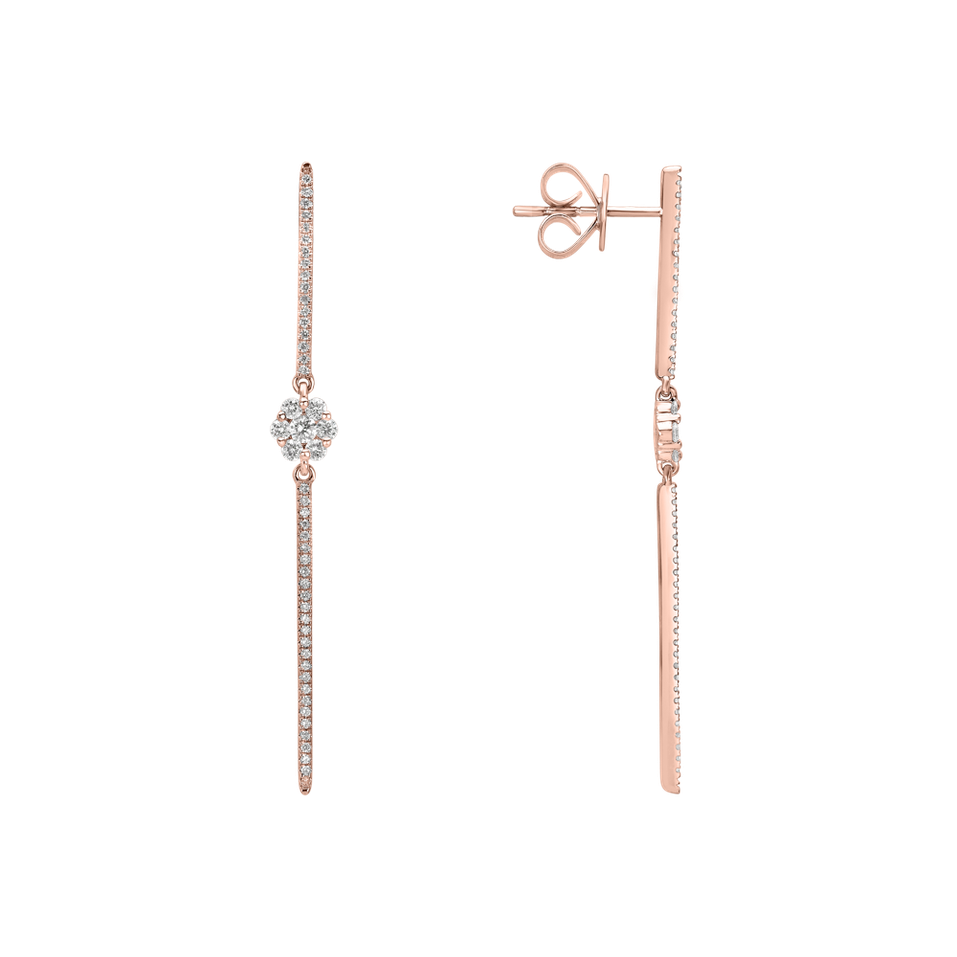 Náušnice s diamanty Diamond Waterfall