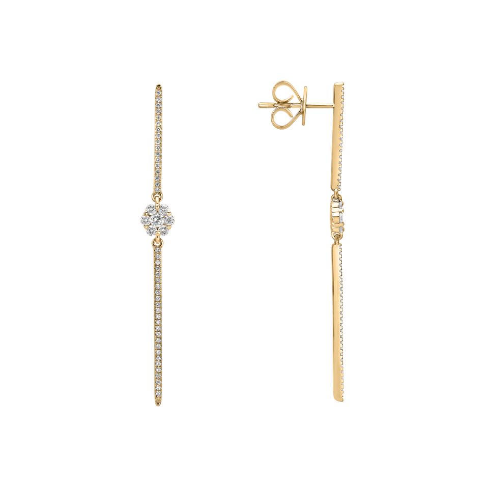 Náušnice s diamanty Diamond Waterfall