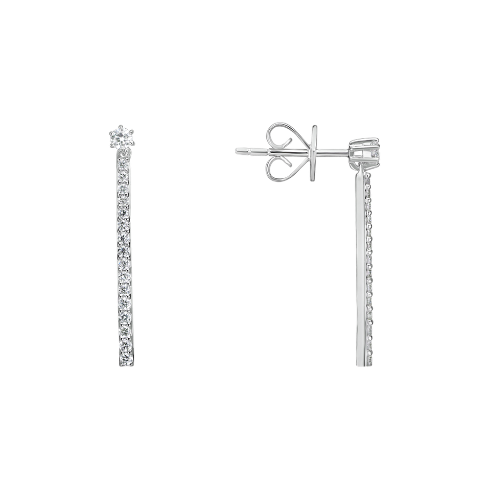 Náušnice s diamanty Flying Star