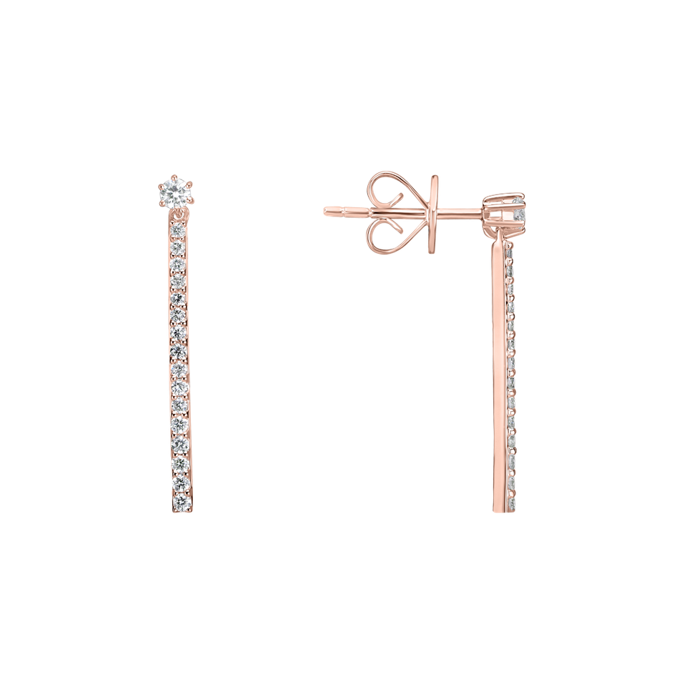 Náušnice s diamanty Flying Star