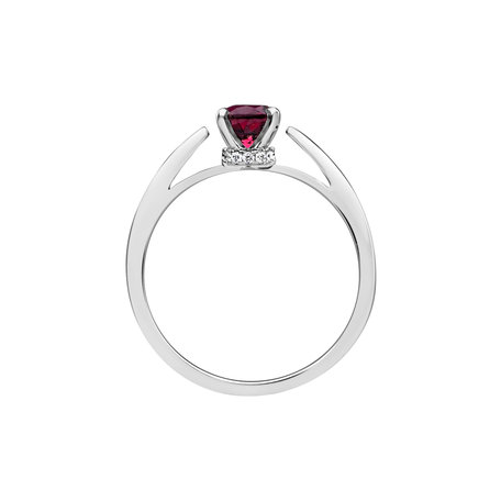 Prsten s granátem a diamanty Clotilde