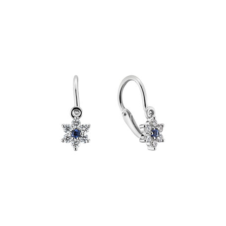 Náušnice s safírem a diamanty Early Sparks