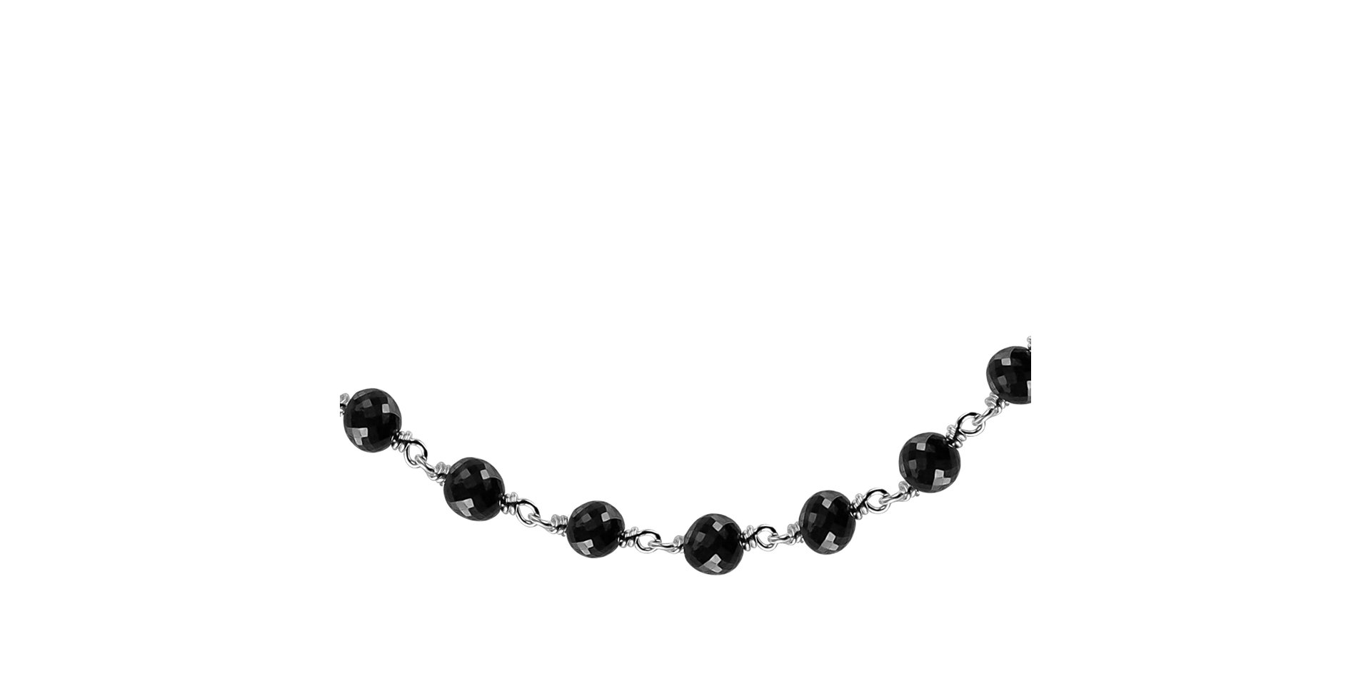 Náramek s černými diamanty Dark Melody