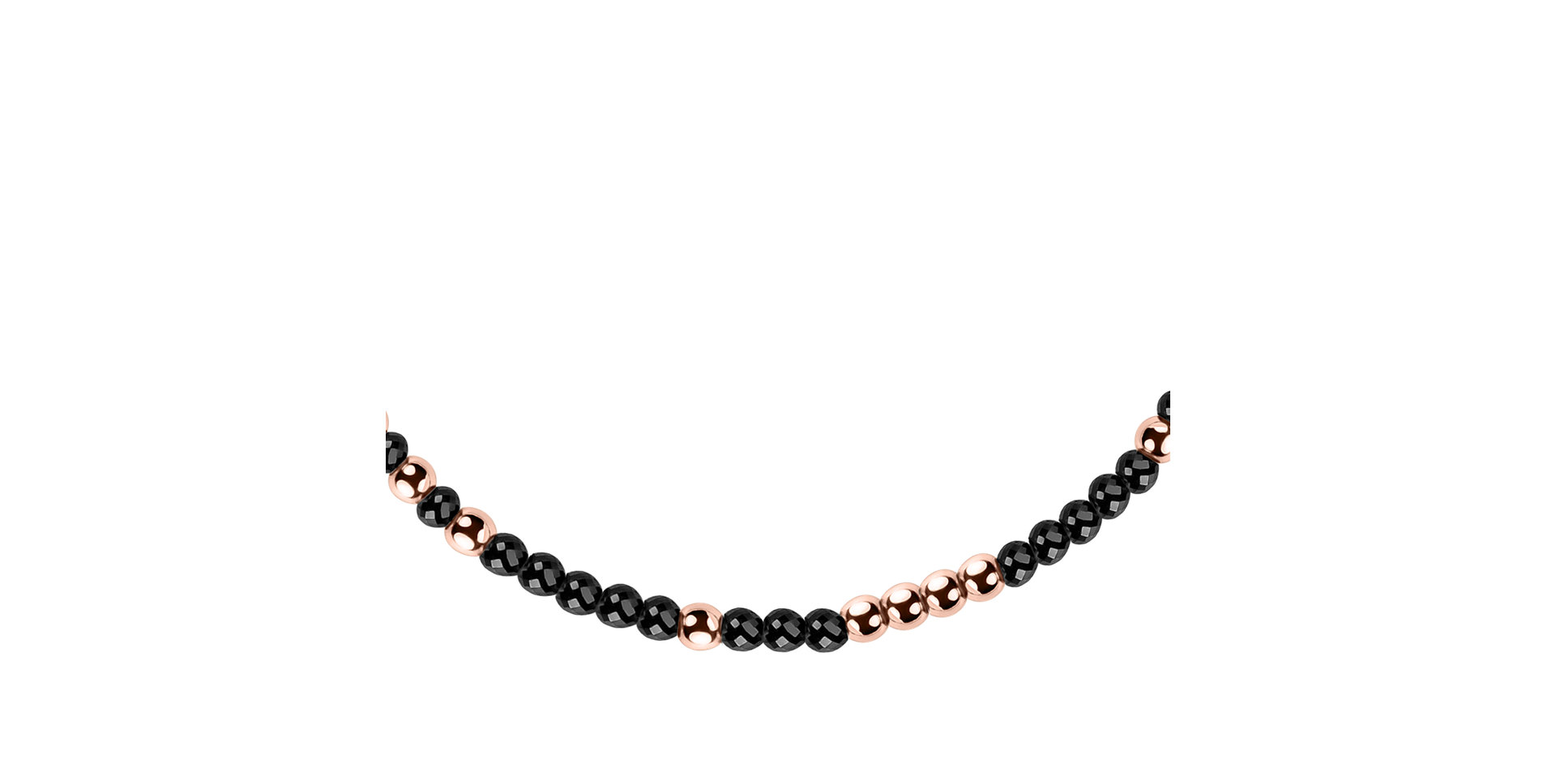 Náramek s černými diamanty Marbles Mood