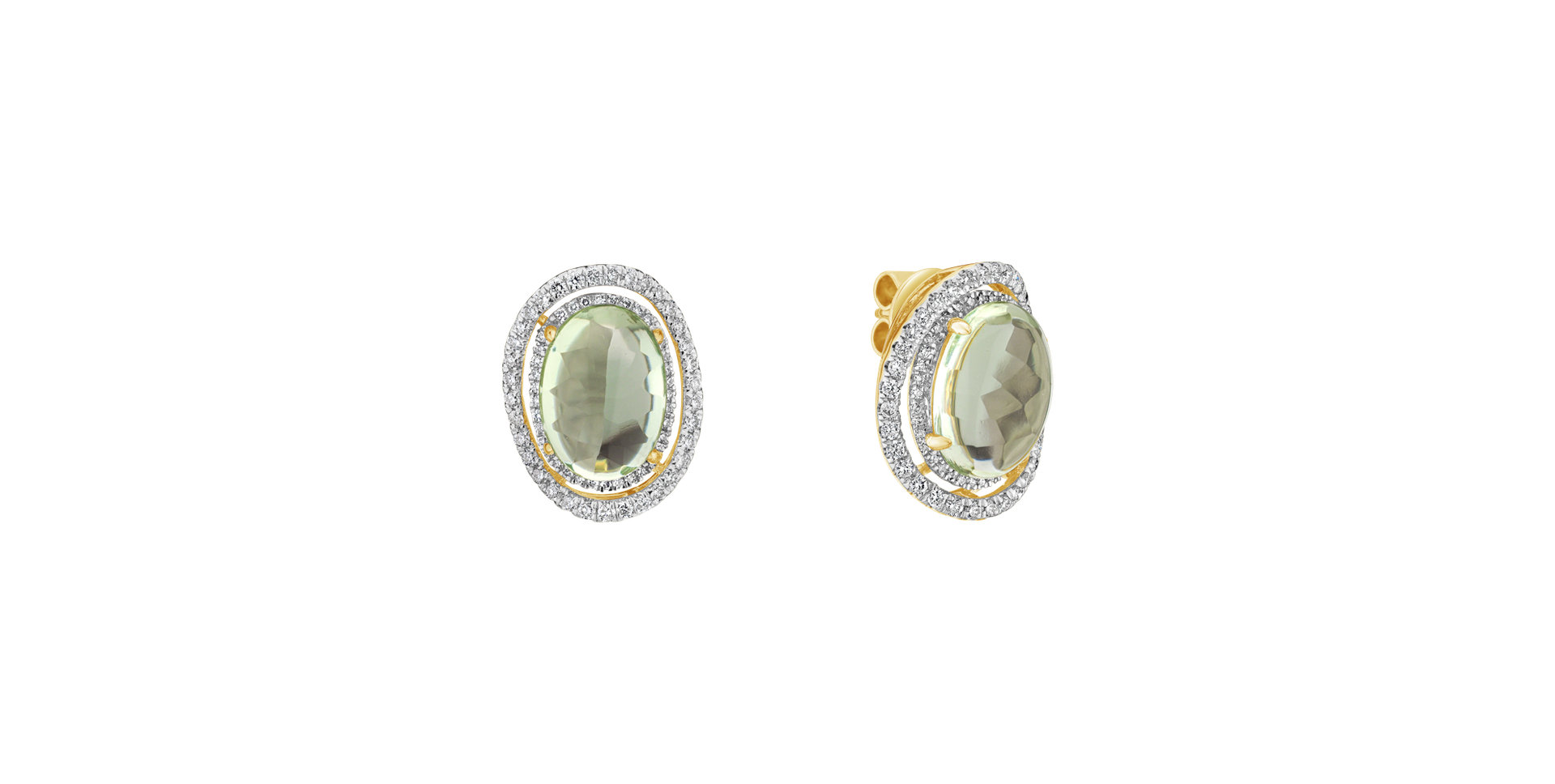 Náušnice s ametystem a diamanty Variant Whisper