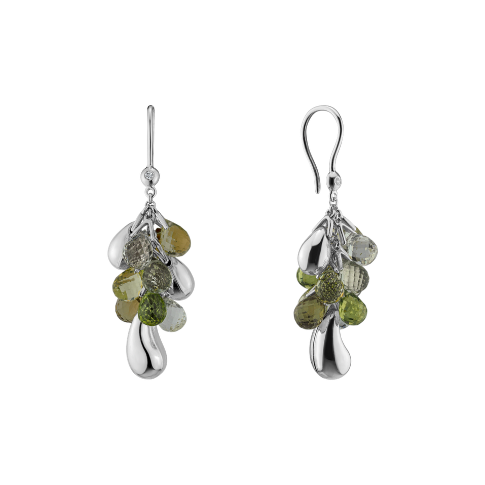 Náušnice s diamantem a drahokamy Loggia