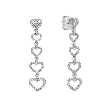 Náušnice s diamanty Hearts Halliday