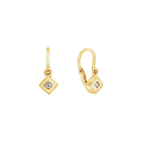 Dětské náušnice s diamantem Diamond Baby