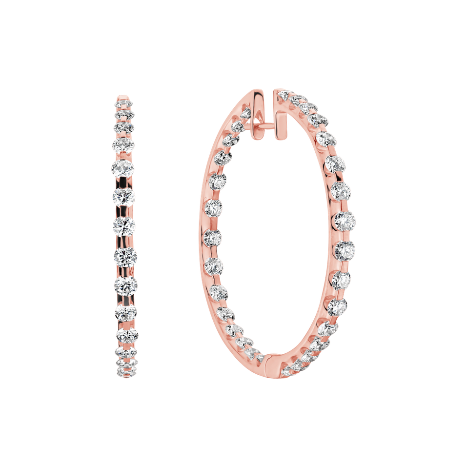 Náušnice s diamanty Rose Nostalgia