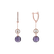 Náušnice s perlou, diamanty a ametystem Brazil Dance3