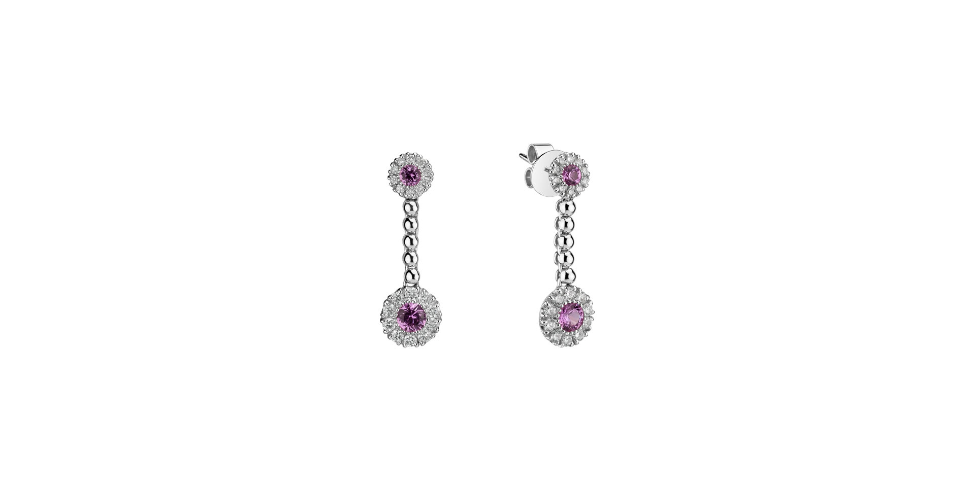 Náušnice s safírem a diamanty Callie