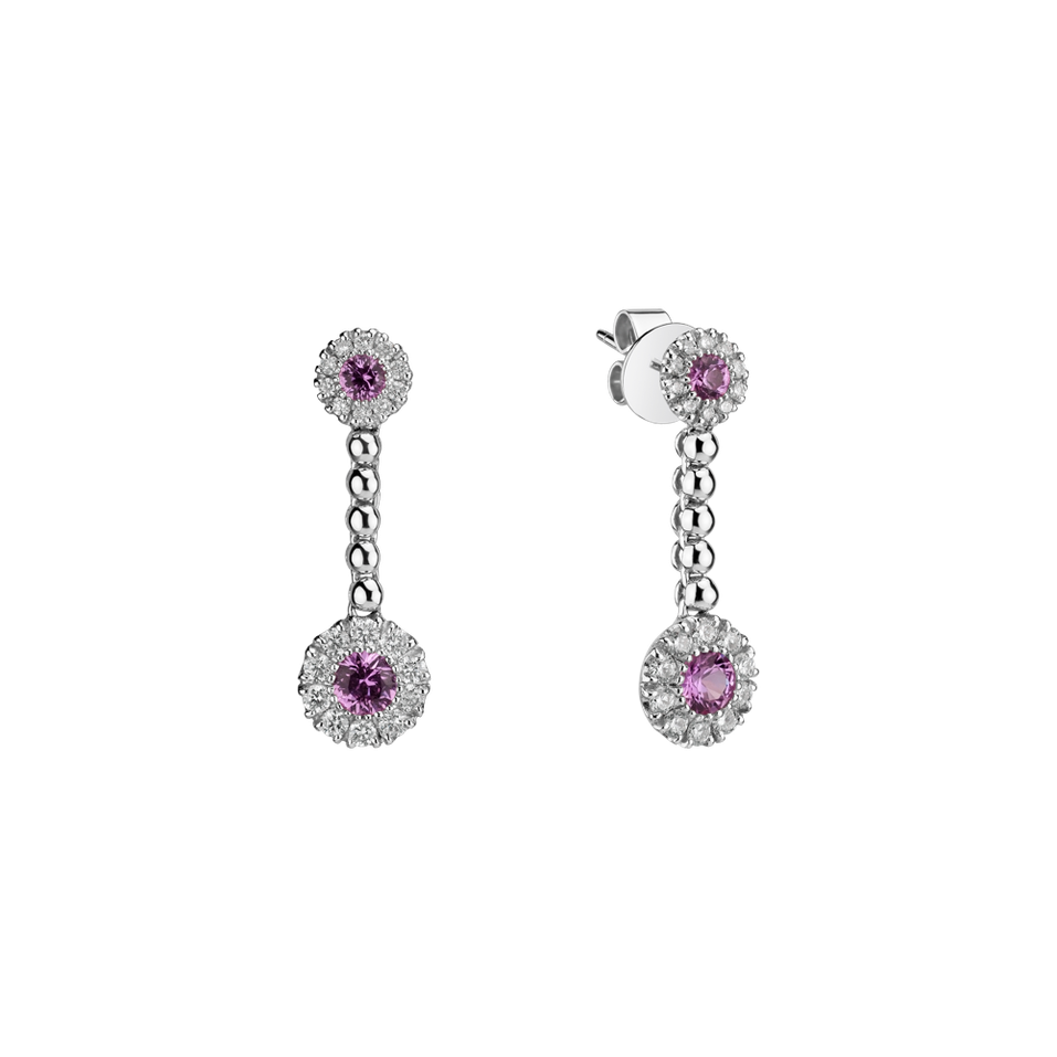 Náušnice s safírem a diamanty Callie