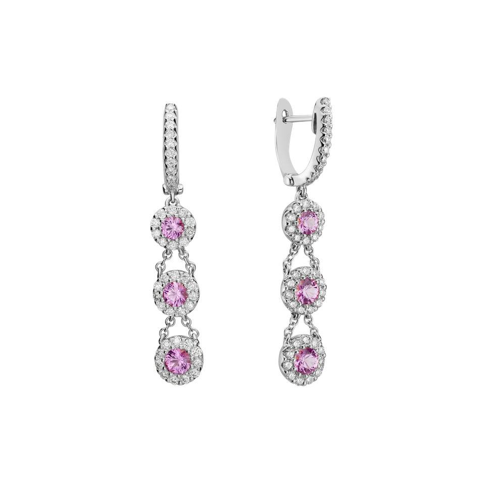 Náušnice s diamanty a safíry Lorianna