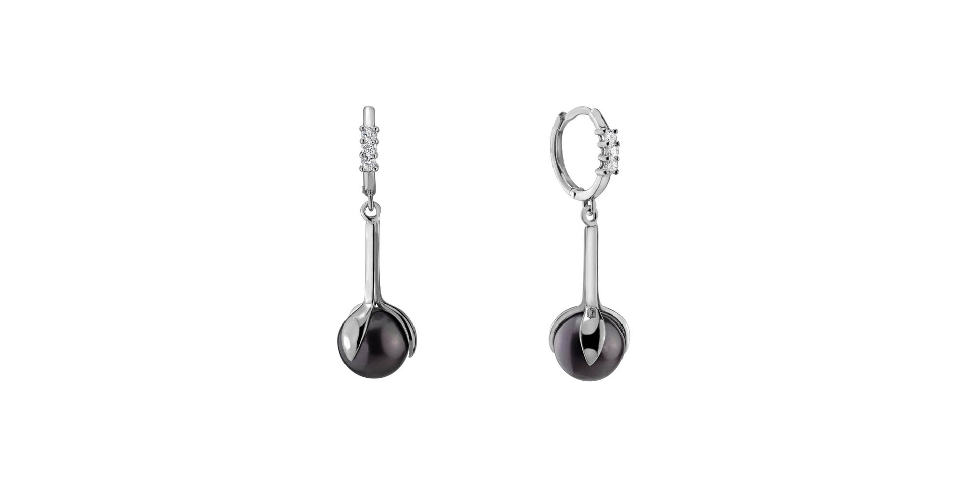 Náušnice s perlou a diamanty Ocean Flora