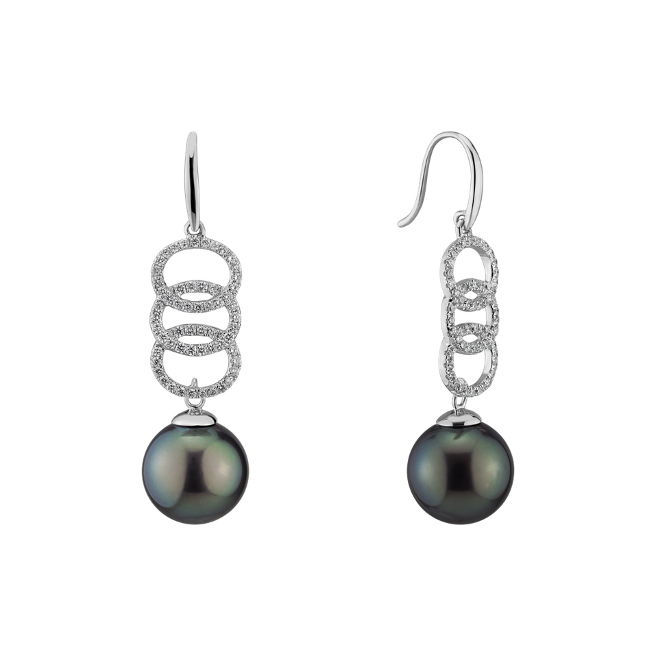 Náušnice s perlou a diamanty Sea of Unity