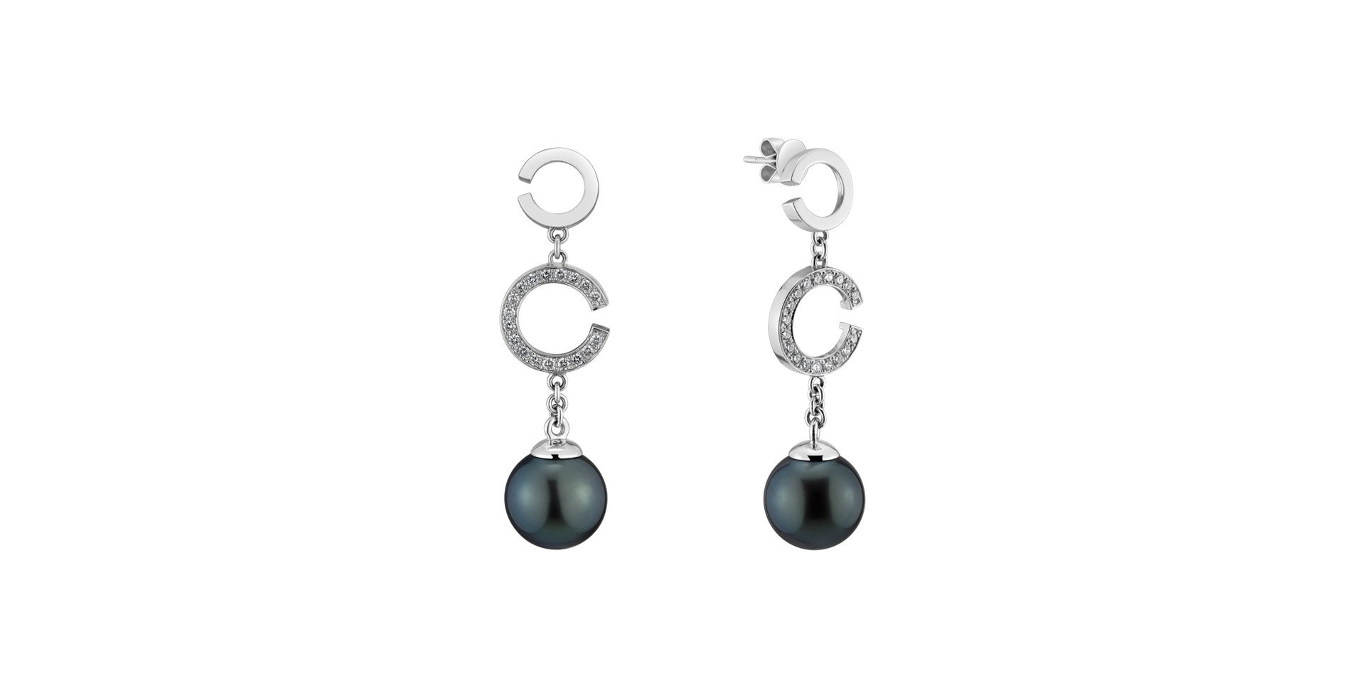 Náušnice s perlou a diamanty Wondering Paradise