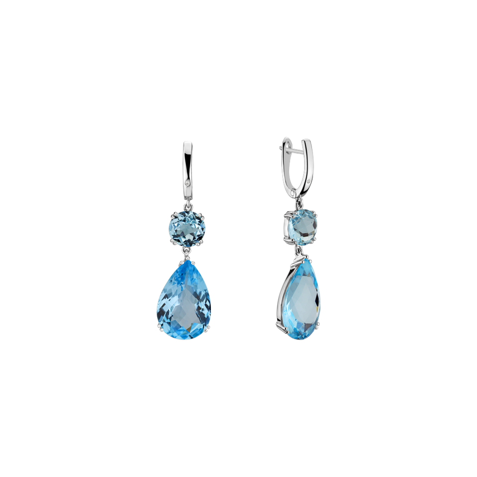 Náušnice s diamanty a topazy Mag Witch