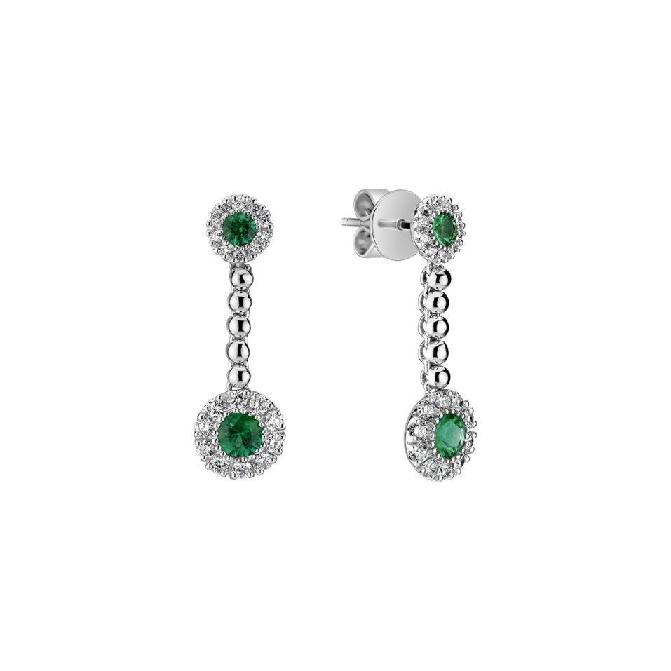 Náušnice s diamanty a smaragdy Lacy Cowan