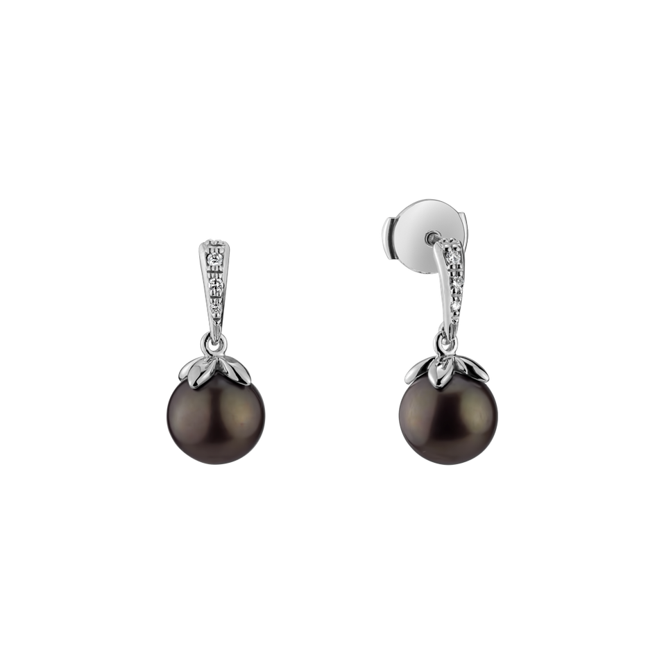Náušnice s perlou a diamanty Sirens Gift