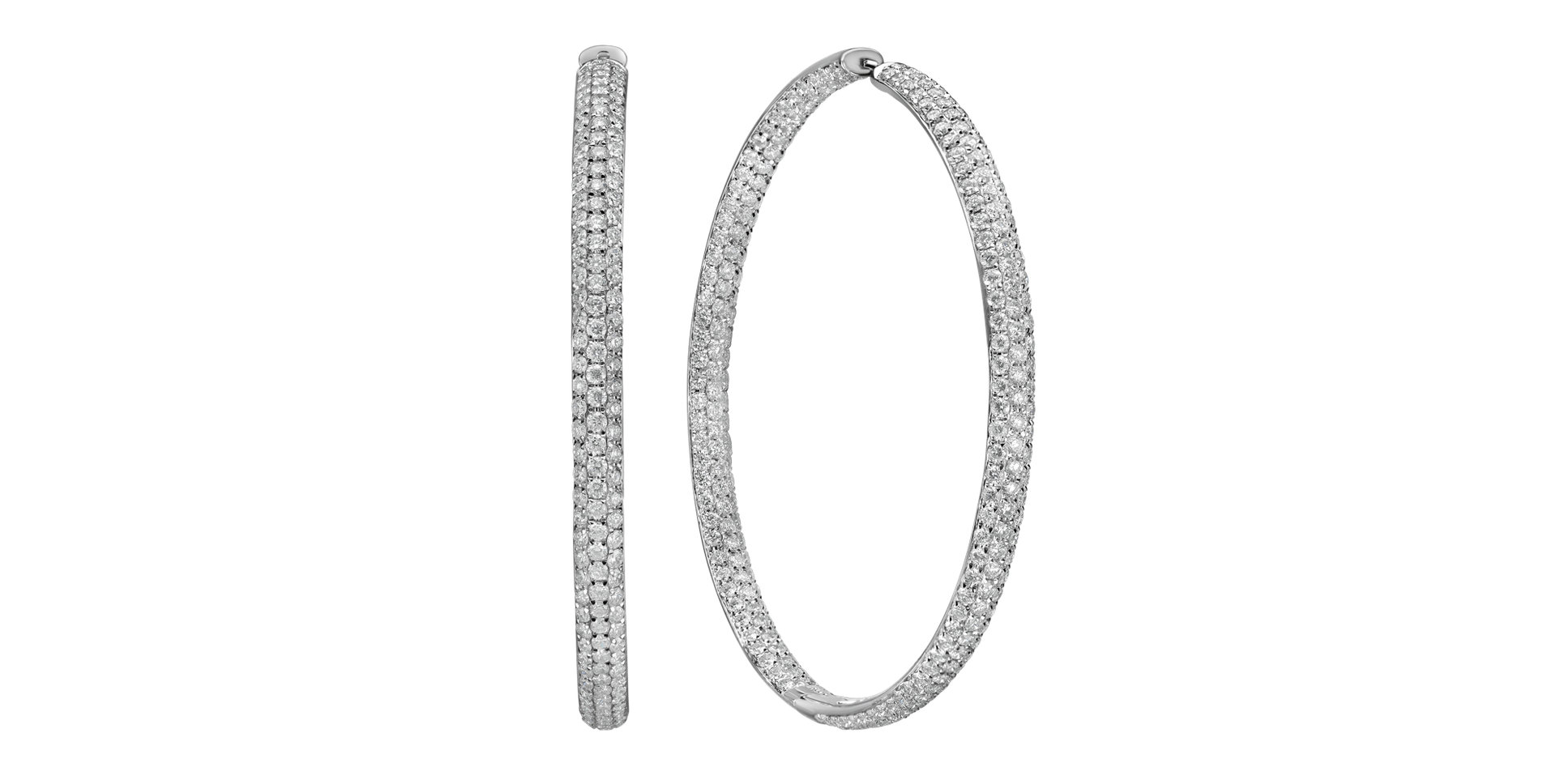 Náušnice s diamanty Glittery Circles