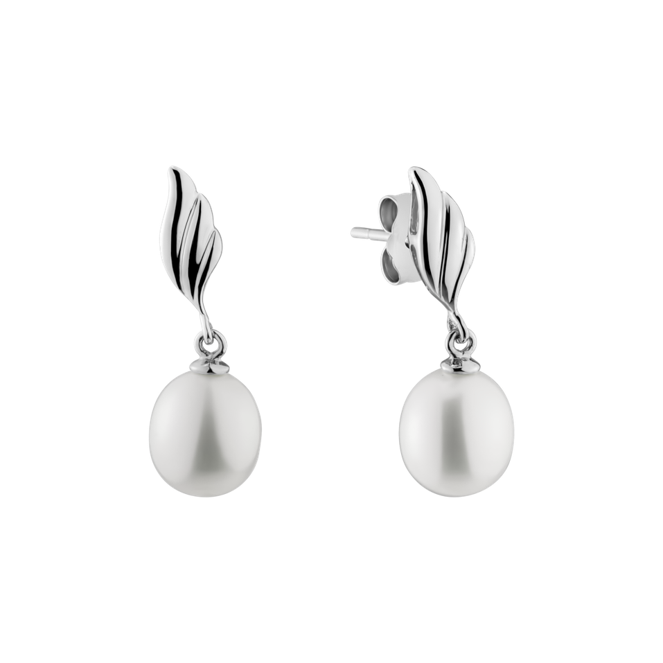 Náušnice s perlou Pearly Wings