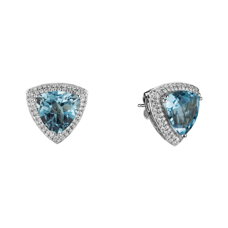 Náušnice s topazem a diamanty Circe