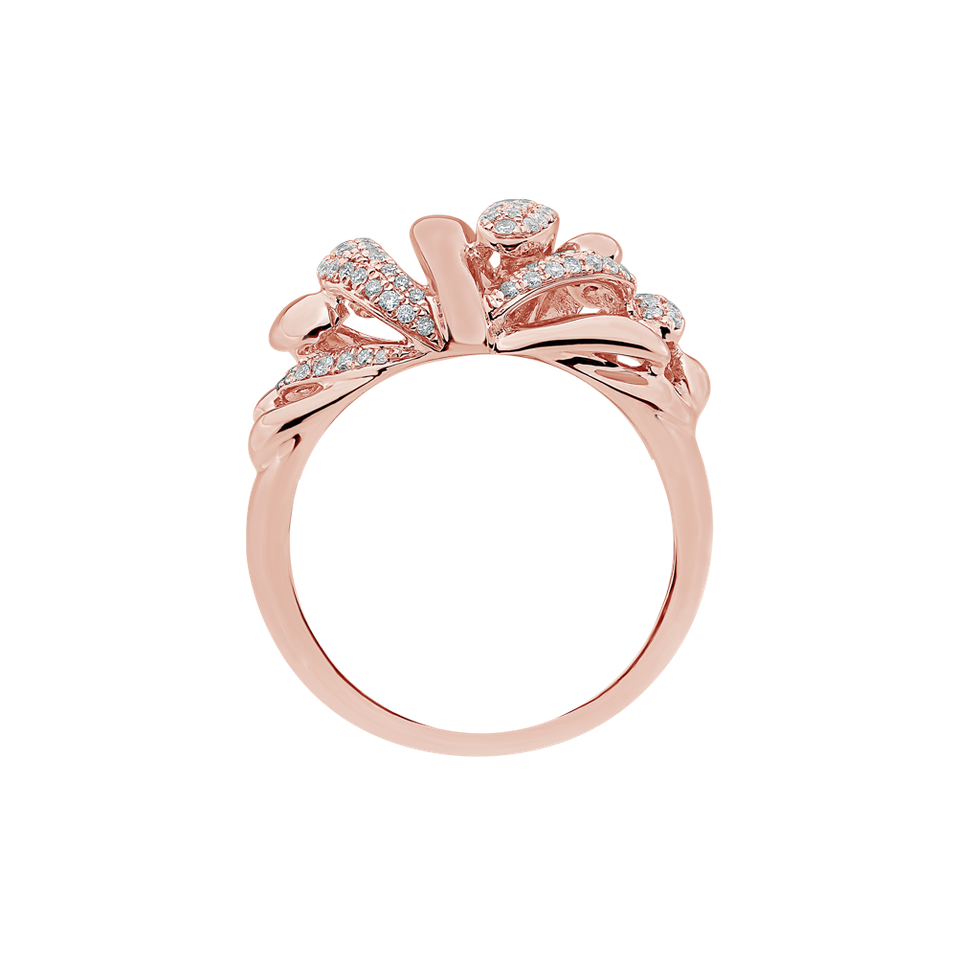 Prsten s diamanty Pink Rosemary