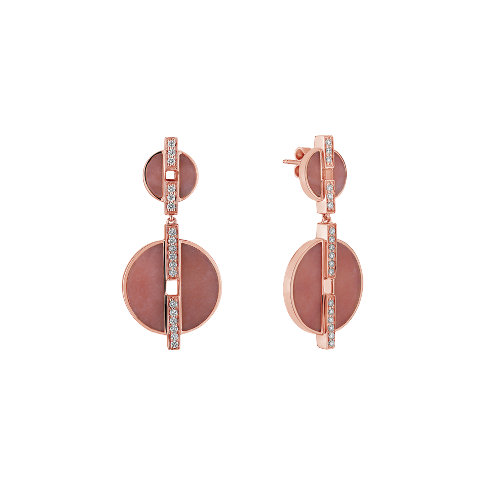 Náušnice s diamanty a chalcedon Surprendre