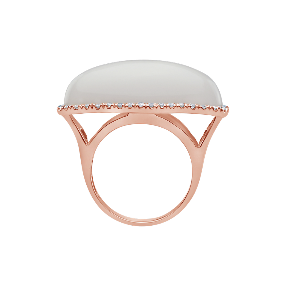 Prsten s achátem a diamanty Night Passion