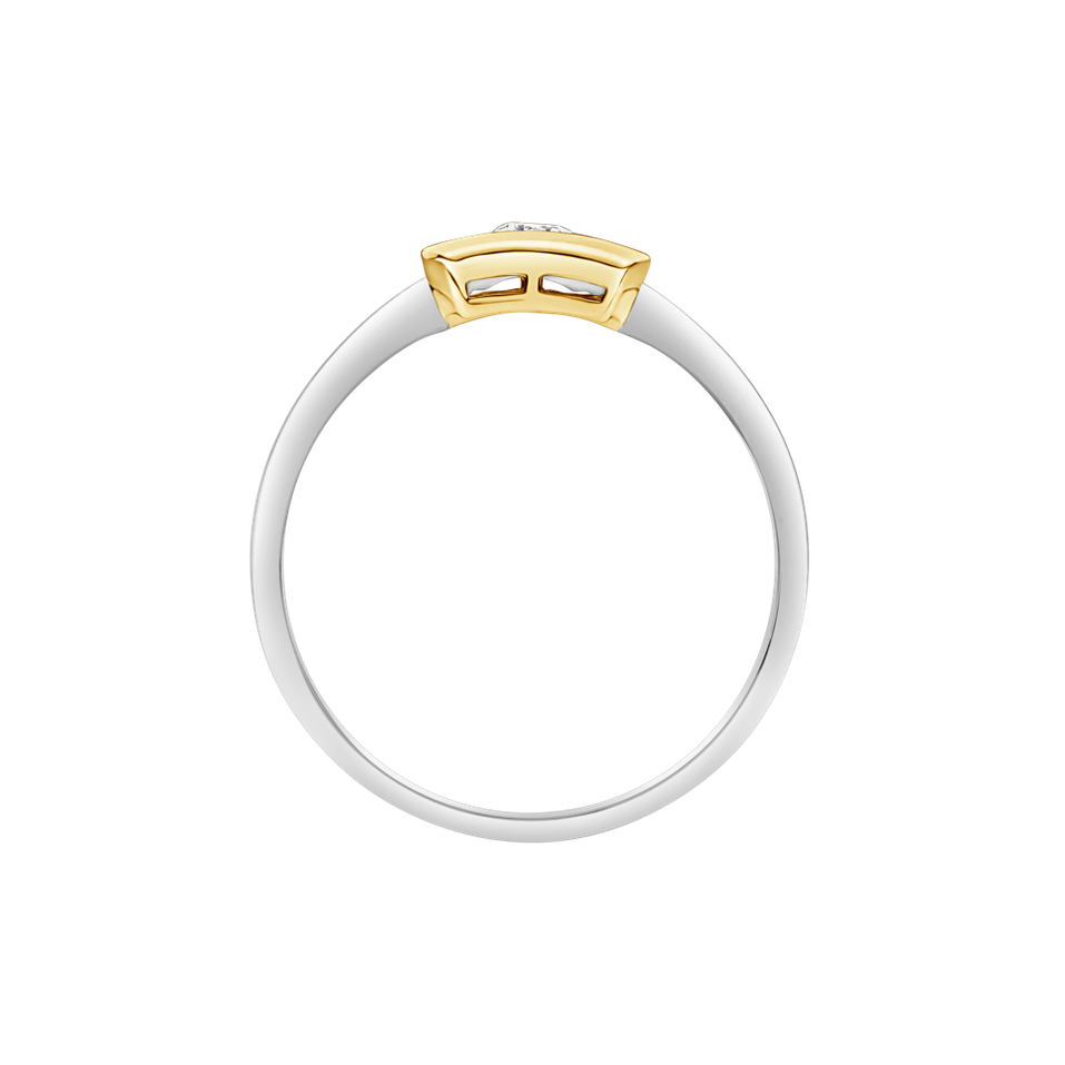 Prsten s diamantem Square Love