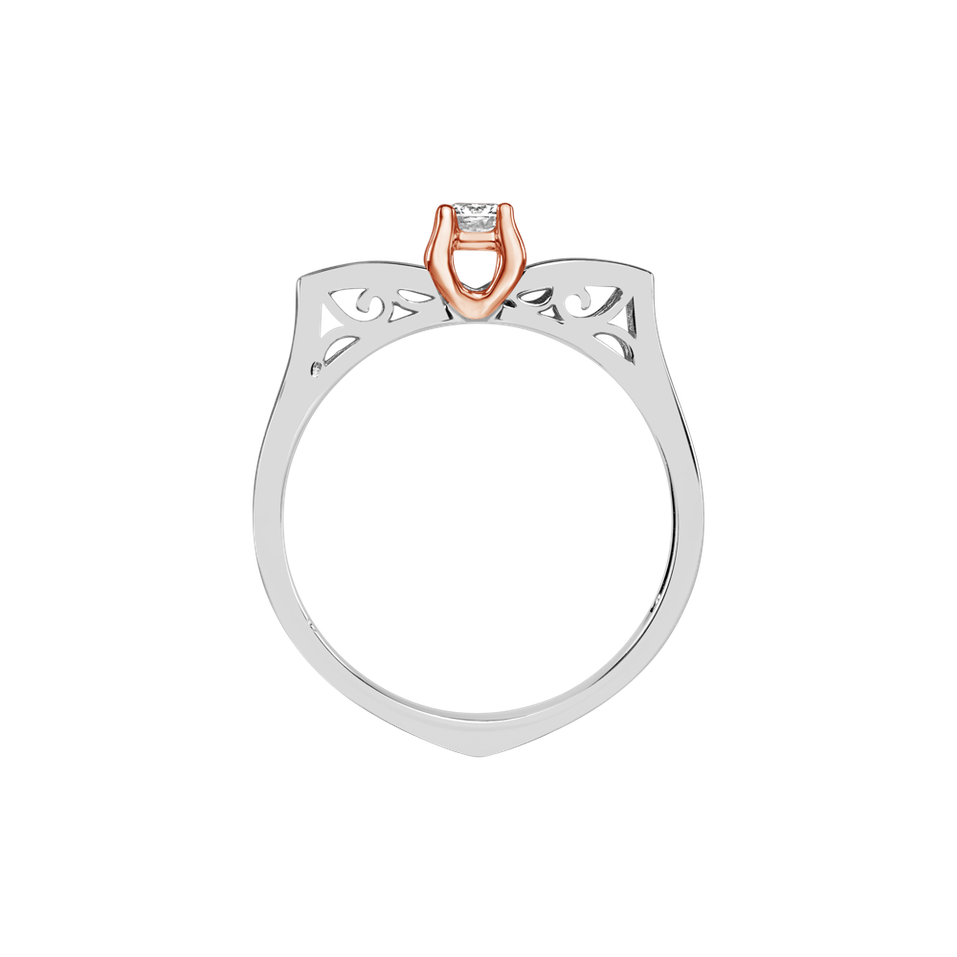 Prsten s diamantem Empty Space