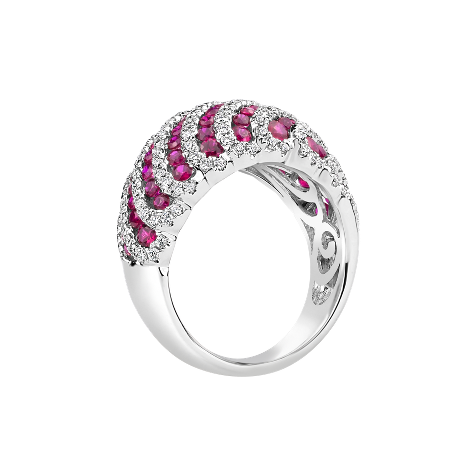 Prsten s diamanty a rubíny Suhana