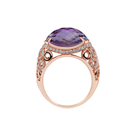 Prsten s ametystem a diamanty Divine Nobility